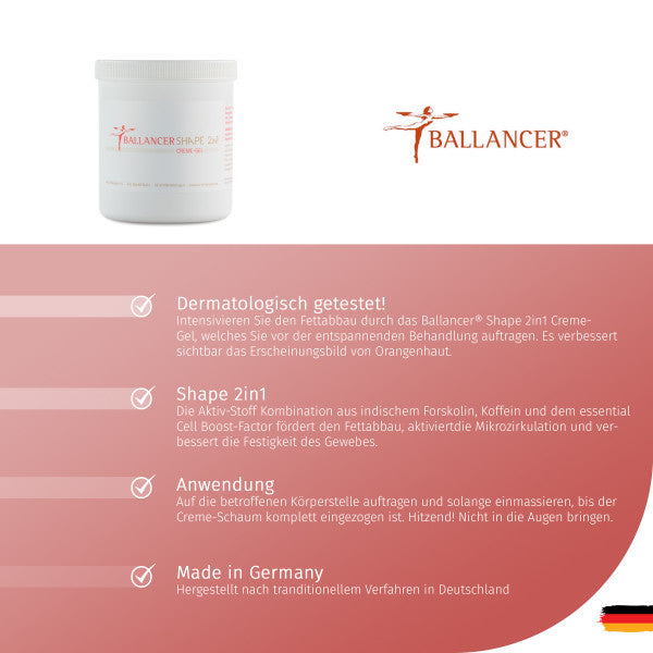 Ballancer® 2in1 Shape CremeGel 500 ml Kabinettware Dose